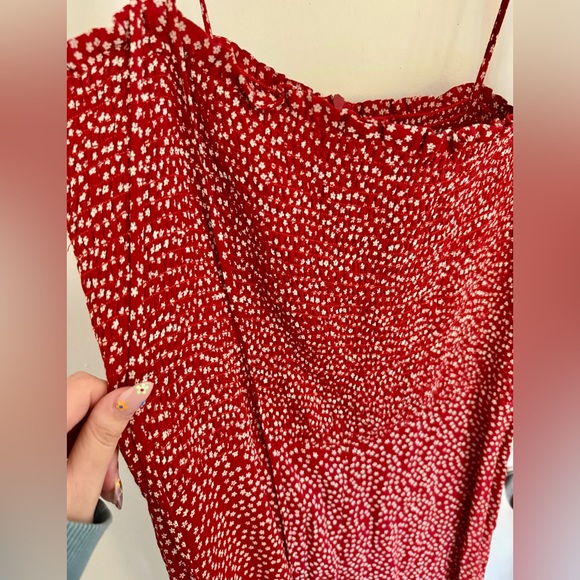 Reformation - Maxwell Red Floral Jumpsuit - Size 12 - Picture 5 of 8